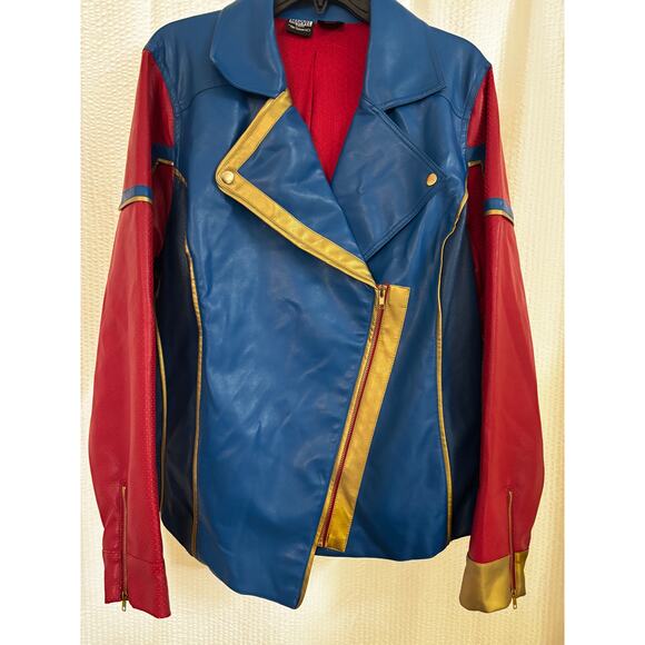 Disney Womens Her Universe Marvel Faux Leather Jacket Size 1X Cosplay Halloween - Picture 11 of 11